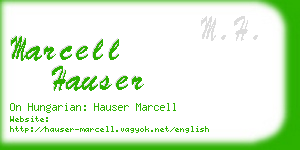 marcell hauser business card